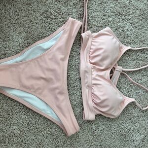 Cupshe Strappy Pink Bikini Set 🩷